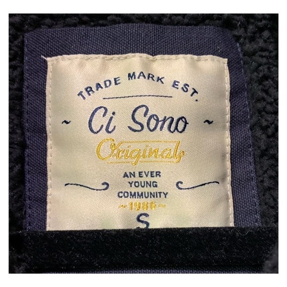 Ci Sono Jacket Quilted Jacket with hoodie black and white combination Size S - Picture 3 of 9